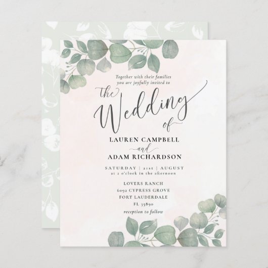 Begrotingsbijtende Eucalyptus Waterverf Groen kora (Voorkant / Achterkant)