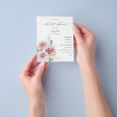 Begrotingsblush Pink Floral Vrijgezellenfeest Flyer (Hand)