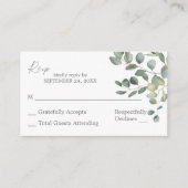 Begrotingscontrole Eucalyptus Duo 2SM No Meal RSVP Informatiekaartje (Voorkant)