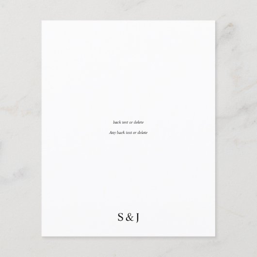 Begrotingscontrole neutraal menu Boho Floral (Achterkant)