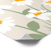 Begrotingsdagblad floral elegant baby shower welko poster (Hoek)