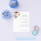 Begrotingsdetails Neutrale Boho Floral S2 Flyer (Enkel)