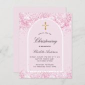 Begrotingsdoend zwart roze glitter arch (Voorkant / Achterkant)