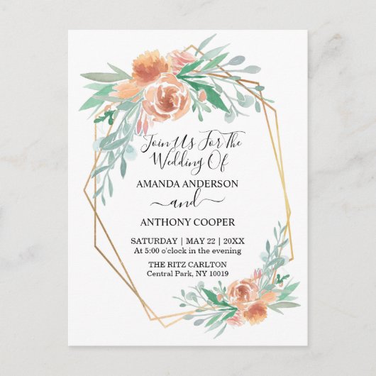 Begrotingselegante uitnodiging tot ontvangst brief (Voorkant)