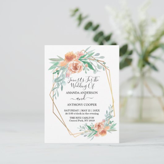 Begrotingselegante uitnodiging tot ontvangst brief (Staand voorkant)