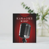 Begrotingsfase uitnodiging voor Karaoke Night Part (Staand voorkant)