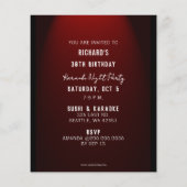 Begrotingsfase uitnodiging voor Karaoke Night Part (Achterkant)