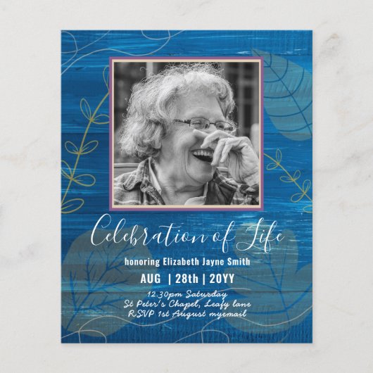 BEGROTINGSFOTO Herdenking UITNODIGINGEN (Voorkant)