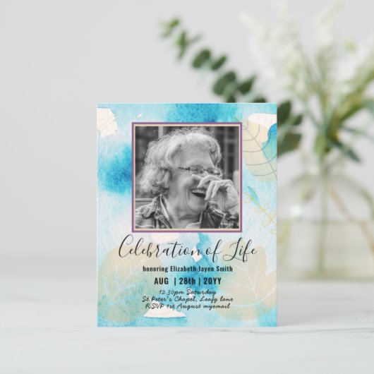 BEGROTINGSFOTO Viering van het Leven UITNODIGINGEN (Staand voorkant)