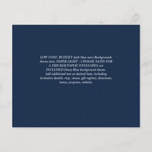 BEGROTINGSFOTO Viering van het Leven UITNODIGINGEN Flyer (Achterkant)