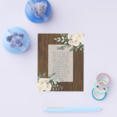 BEGROTINGSGEBEURTENISGEGEVENS - Witte rozen Flyer (Enkel)