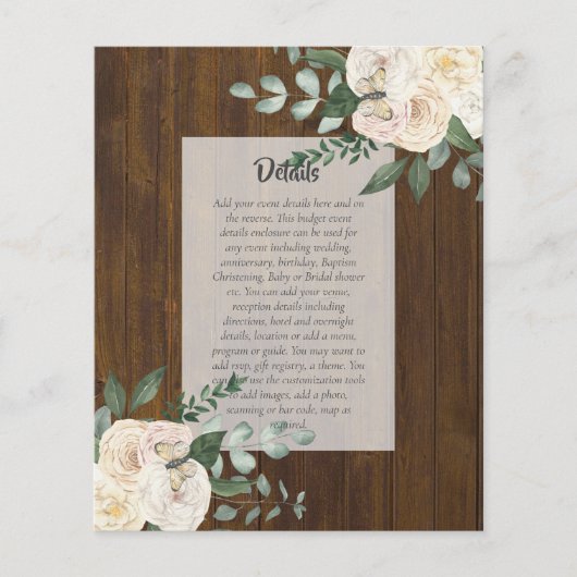 BEGROTINGSGEBEURTENISGEGEVENS - Witte rozen Flyer (Voorkant)