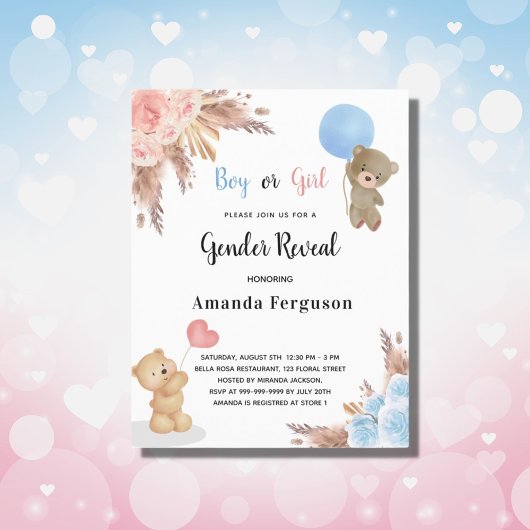 Begrotingsgender laat pampas gras teddy zien