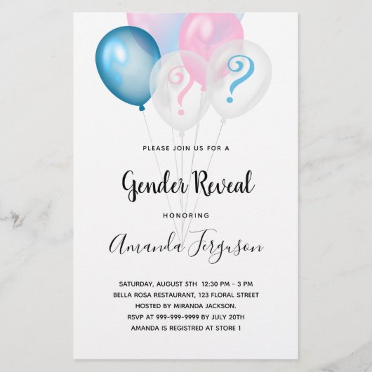 Begrotingsgender onthult blauw roze meisje (Voorkant)