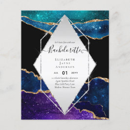 BEGROTINGSGlitter AGATE BACHELORETTE Party nodigt  Flyer