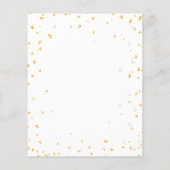 Begrotingsgoud harten witte trouwuitnodiging (Achterkant)