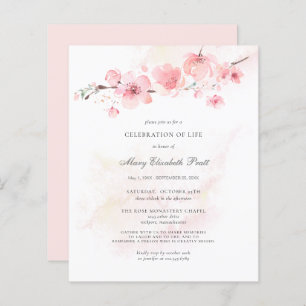 Begrotingsherdenking van het leven Funeral Pink Fl