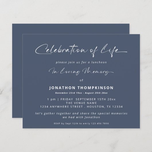 Begrotingsherdenking van het leven marineblauw leu (Voorkant / Achterkant)