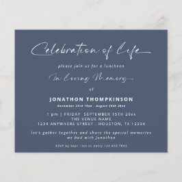 Begrotingsherdenking van het leven marineblauw leu