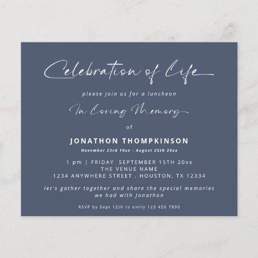 Begrotingsherdenking van het leven marineblauw leu (Voorkant)