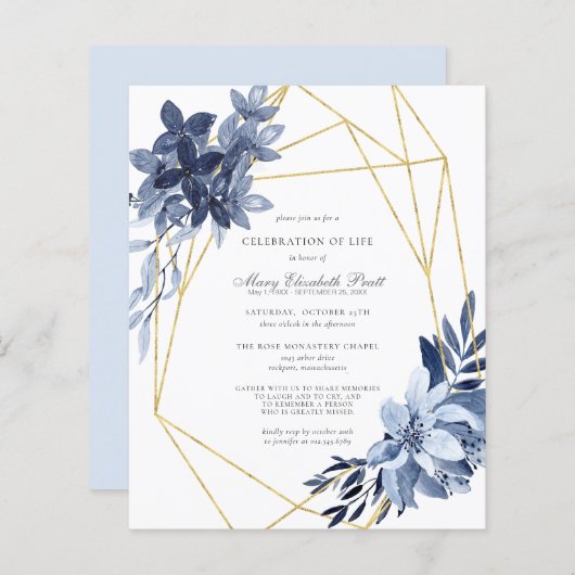 Begrotingsherdenking van het leven van de blauwe b (Voorkant / Achterkant)