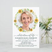 Begrotingsherdenking van het leven - Zonnebloem -  (Staand voorkant)