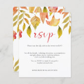 Begrotingsherfst laat QR-code RSVP-kaart achter (Voorkant / Achterkant)