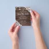 Begrotingshout, kant en licht Bespaar de Datum V2  Flyer (Hand)