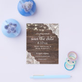 Begrotingshout, kant en licht Bespaar de Datum V2  Flyer (Enkel)