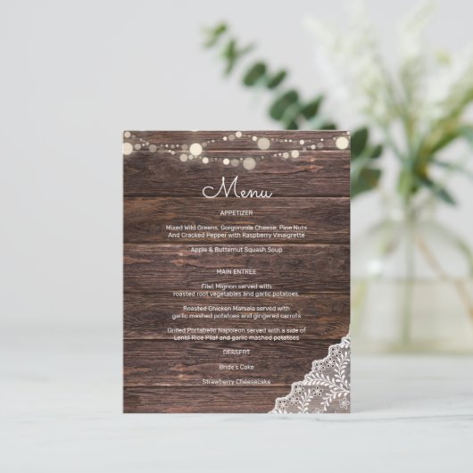 Begrotingshout, kant, menu String Lights (Staand voorkant)