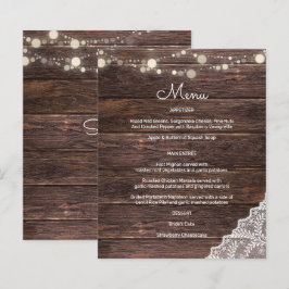 Begrotingshout, kant, menu String Lights