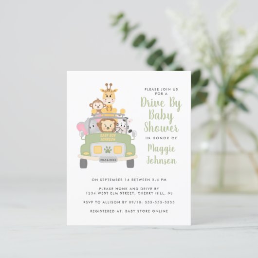 Begrotingsinitiatief van het Baby shower "Animal S (Staand voorkant)