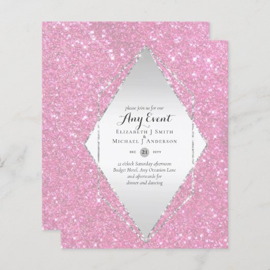 BEGROTINGSINVITATIES - EVENTUELE GEBEURTENISSEN -  (Voorkant / Achterkant)