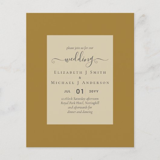 BEGROTINGSINVITATIES - Minimalistisch script Flyer (Voorkant)