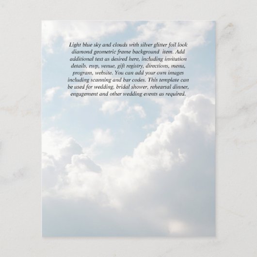 BEGROTINGSINVITATIES - White Roses Silver (Achterkant)