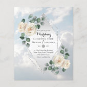 BEGROTINGSINVITATIES - White Roses Silver (Voorkant)