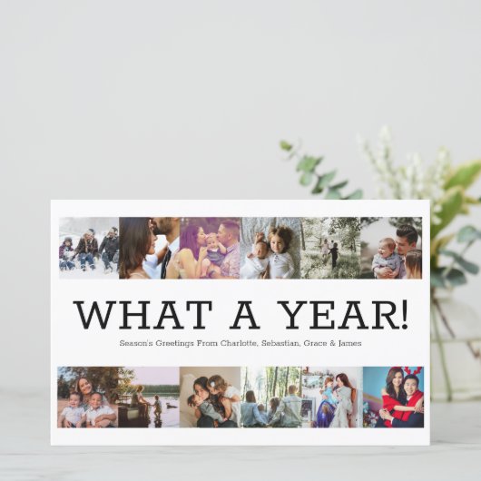 BEGROTINGSjaar in Review Foto op maat kerstmis (Staand voorkant)