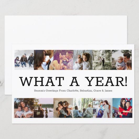 BEGROTINGSjaar in Review Foto op maat kerstmis (Voorkant / Achterkant)