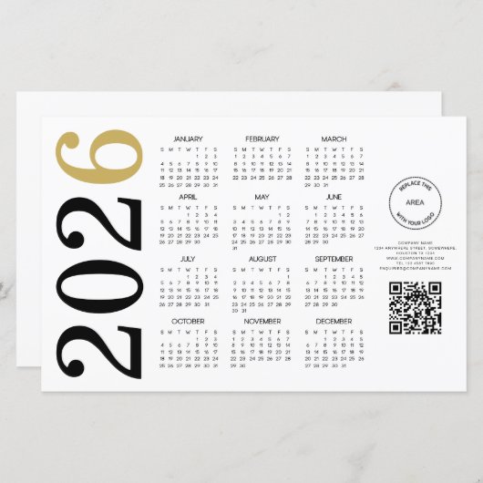 Begrotingskalender 2024 Logo QR-code Gelukkig nieu (Voorkant / Achterkant)