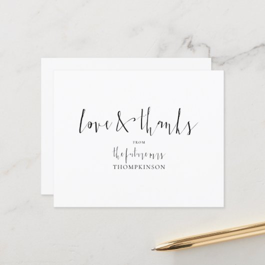 Begrotingskalligrafie Toekomstige Bedankt van mevr (Voorkant / Achterkant in situ)