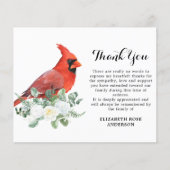 Begrotingskardinaal Floral Sympathie Funeral Dank  (Voorkant)