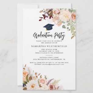 Begrotingsklasse 2022 Floral Graduation Party Kaar Briefpapier