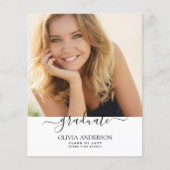 Begrotingsklasse 2023 Afstuderen witte foto's Flyer (Voorkant)