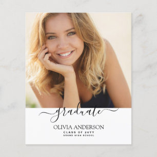 Begrotingsklasse 2023 Afstuderen witte foto's Flyer