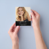 Begrotingsklasse 2023 Afstuderen zwarte foto's Flyer (Hand)