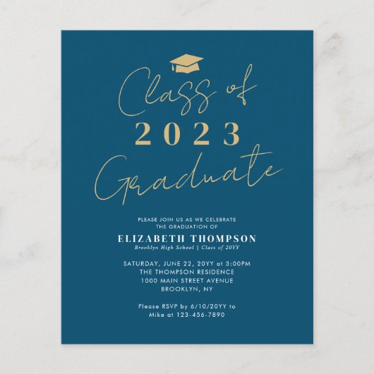 Begrotingsklasse 2023 Blauwe Gouden Drijfpartij (Voorkant)