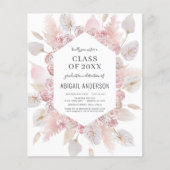 Begrotingsklasse 2023 Uitnodiging Boho Afstudeerde Flyer (Voorkant)