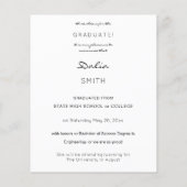 Begrotingsklasse jaar Afstuderen aankondiging foto (Achterkant)