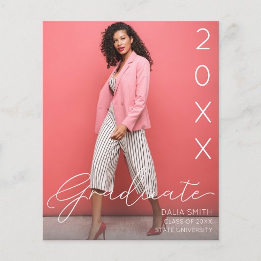 Begrotingsklasse jaar Afstuderen aankondiging foto Flyer (Voorkant)