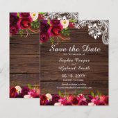 Begrotingsland Bourgogne Floral wood sparen datum (Voorkant / Achterkant)